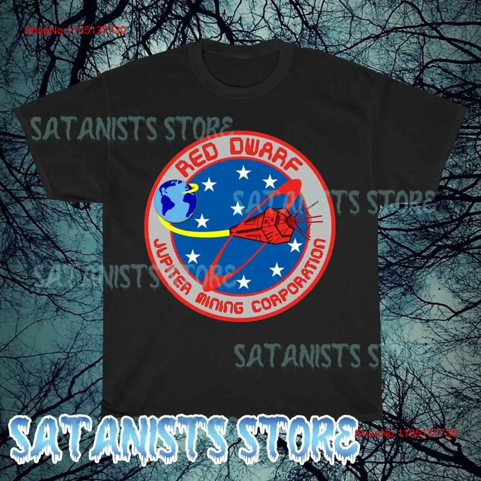 Vintage Fashion Logo - New Red Dwarf Logo T-shirt da