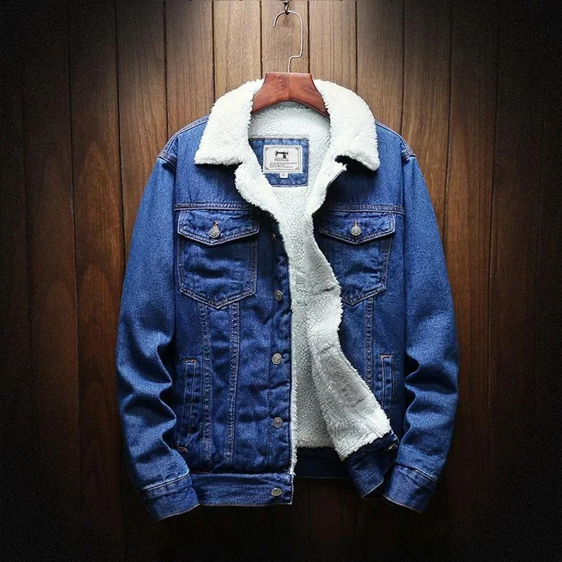 Patchwork Jean Jacket - Giacche di jeans Uomo Imbottitura con