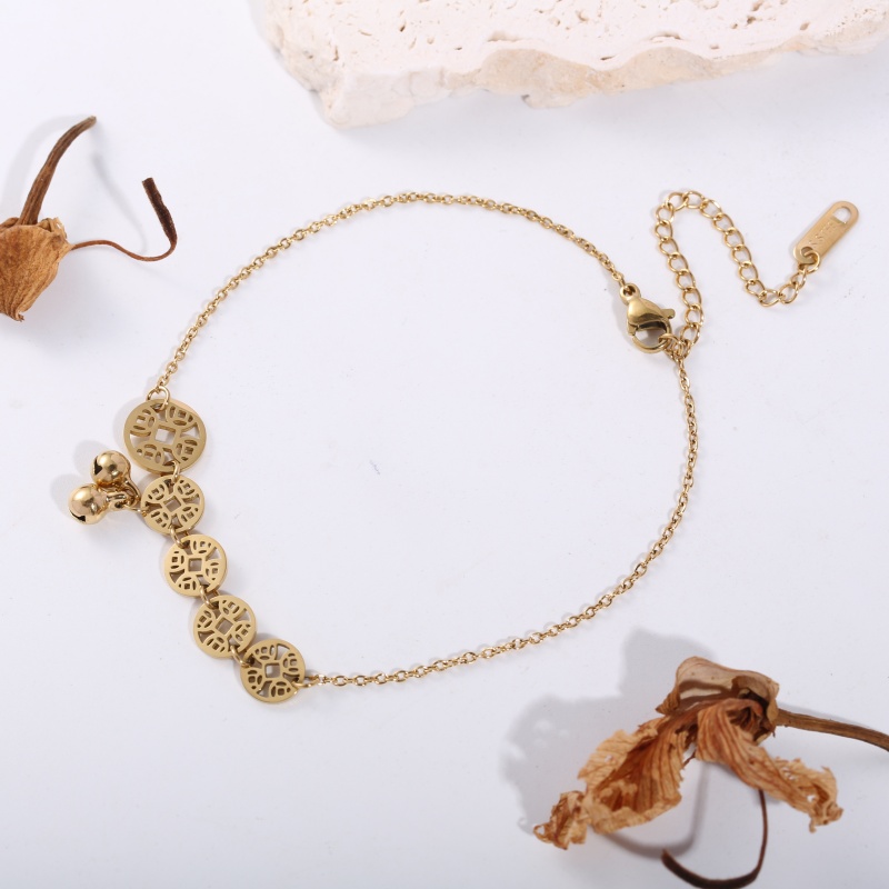 Vintage Fashion Market - Cavigliera in acciaio inossidabile con campanella