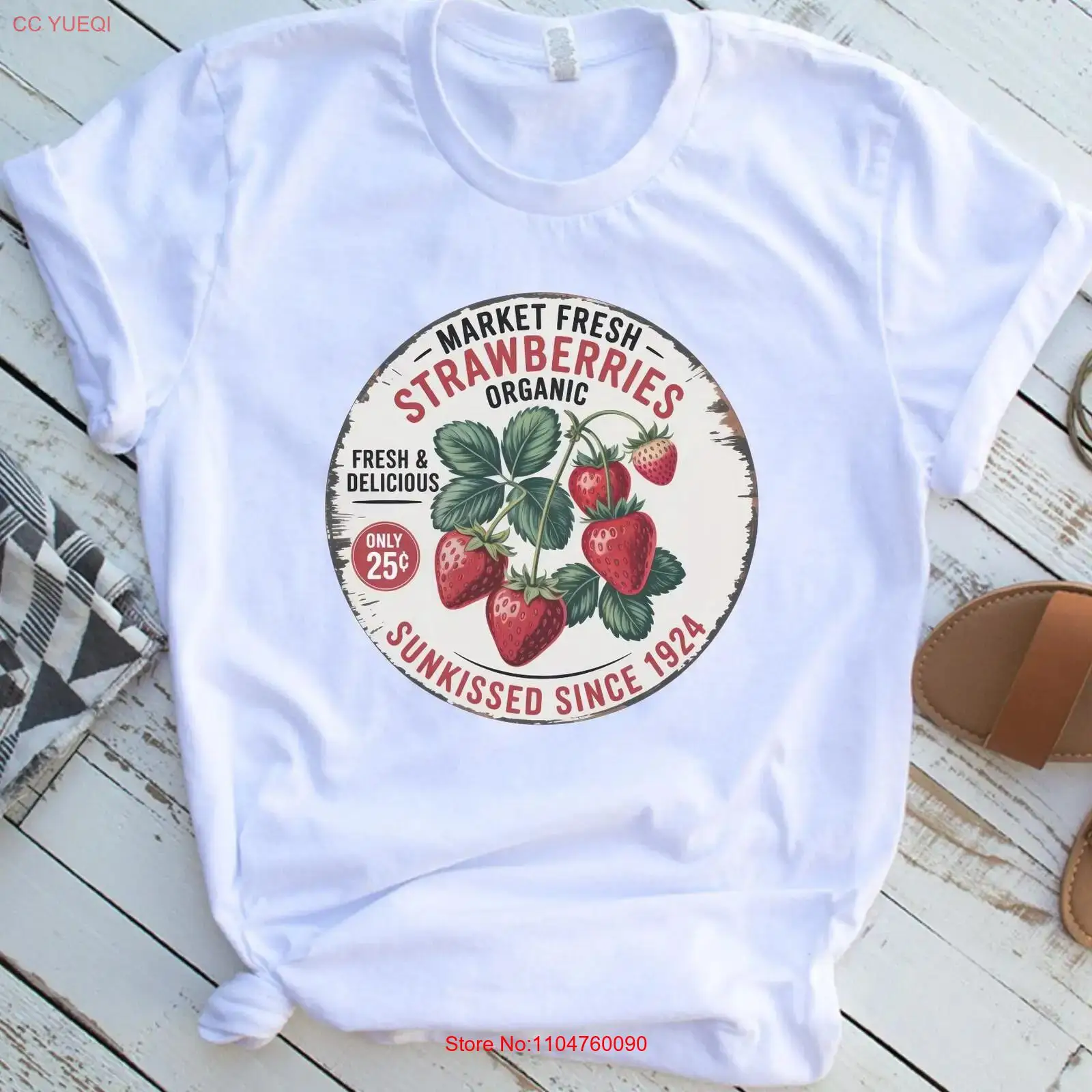 Vintage Fashion Market - T-shirt Vintage Fragole Fresche - Mercato
