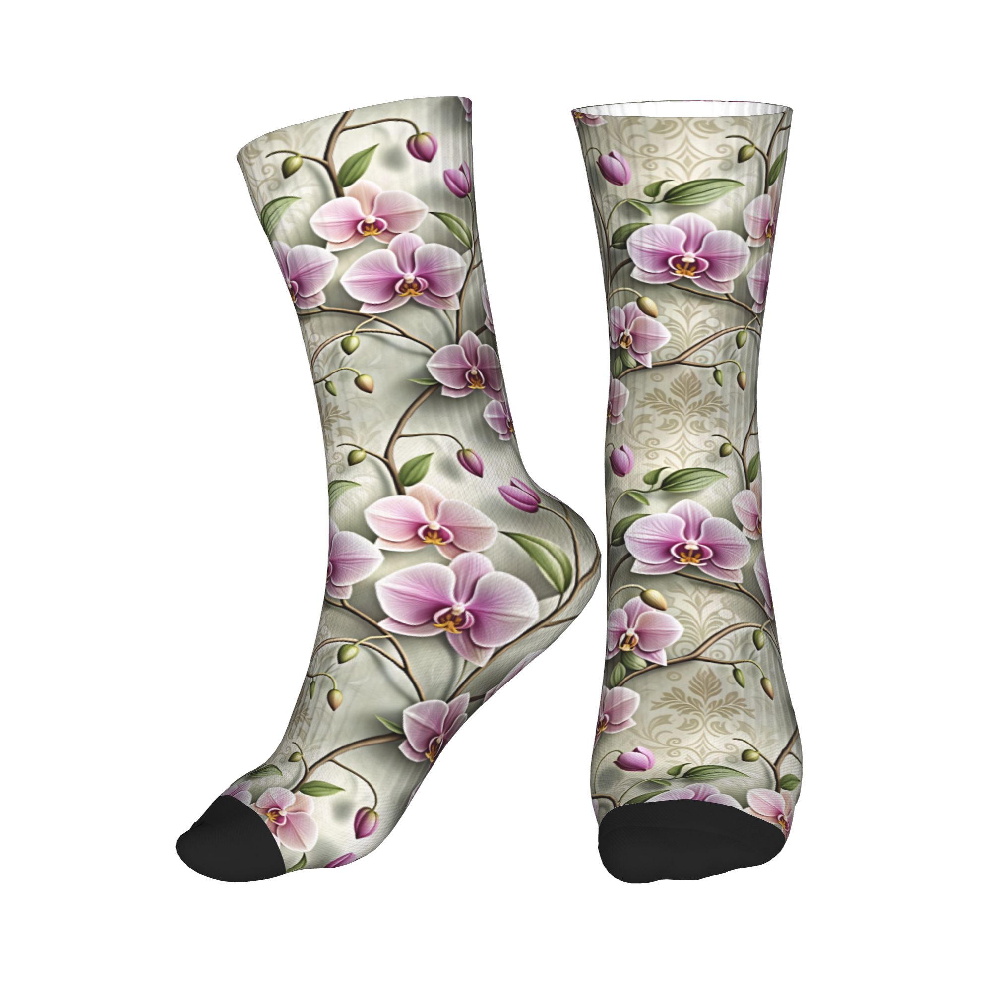 Vintage Fashion For Men - Orchidea Lavanda Floreale in Rilievo 3D
