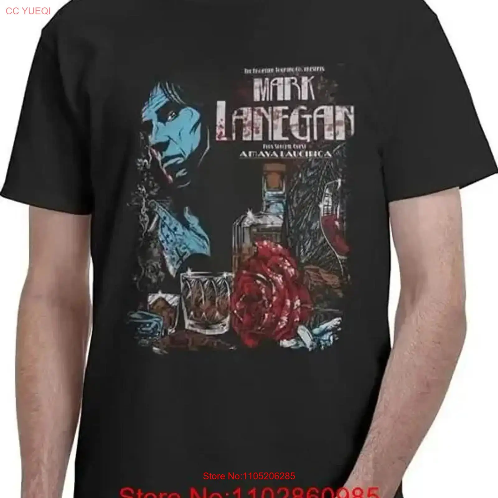 Vintage Fashion Knitwear - Maglietta Mark Lanegan in cotone pesante