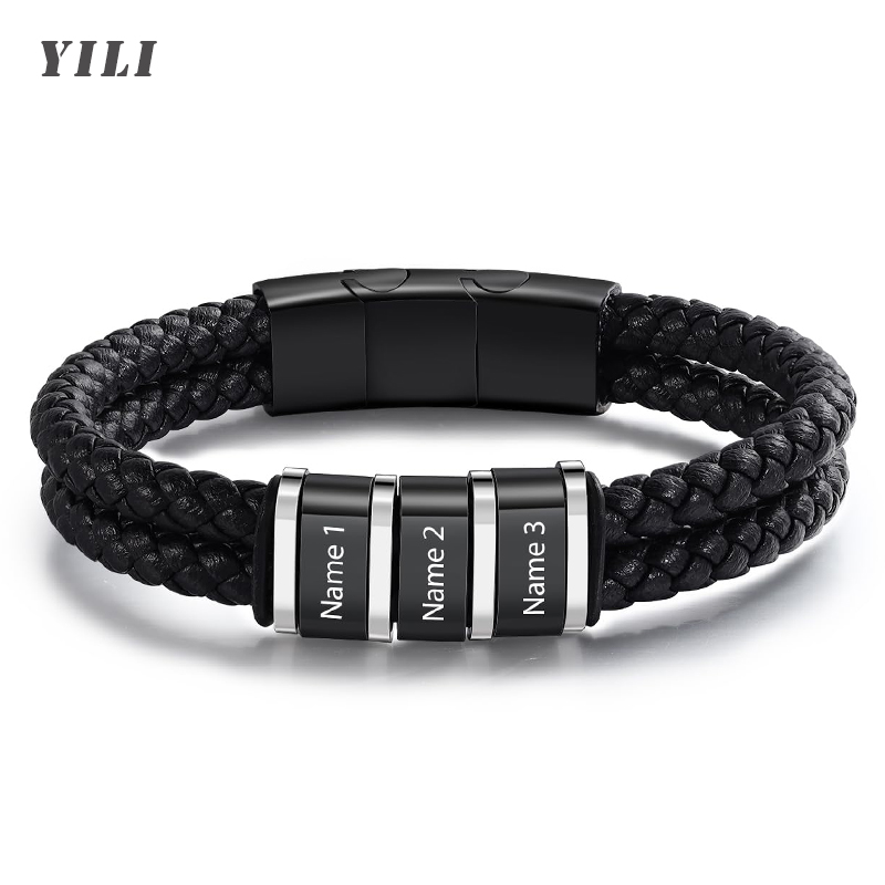 Vintage Fashion Names - Braccialetti Personalizzati per Uomo, Bracciali con