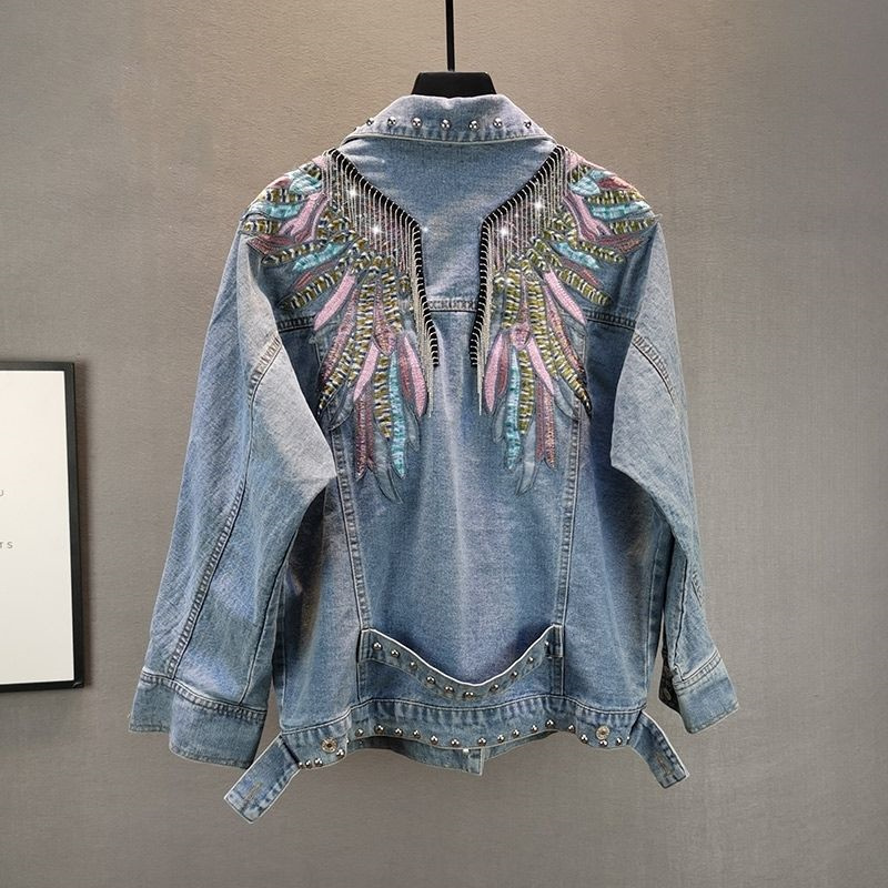 Patchwork Jean Jacket - 2024 New AutumnFashion Rivet donna giacca