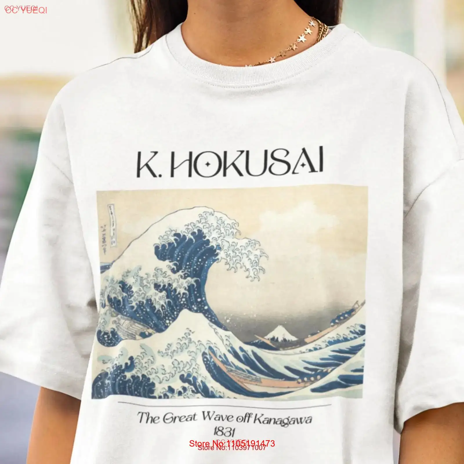 Vintage Fashion Art - Katsushika Hokusai La Grande Onda di