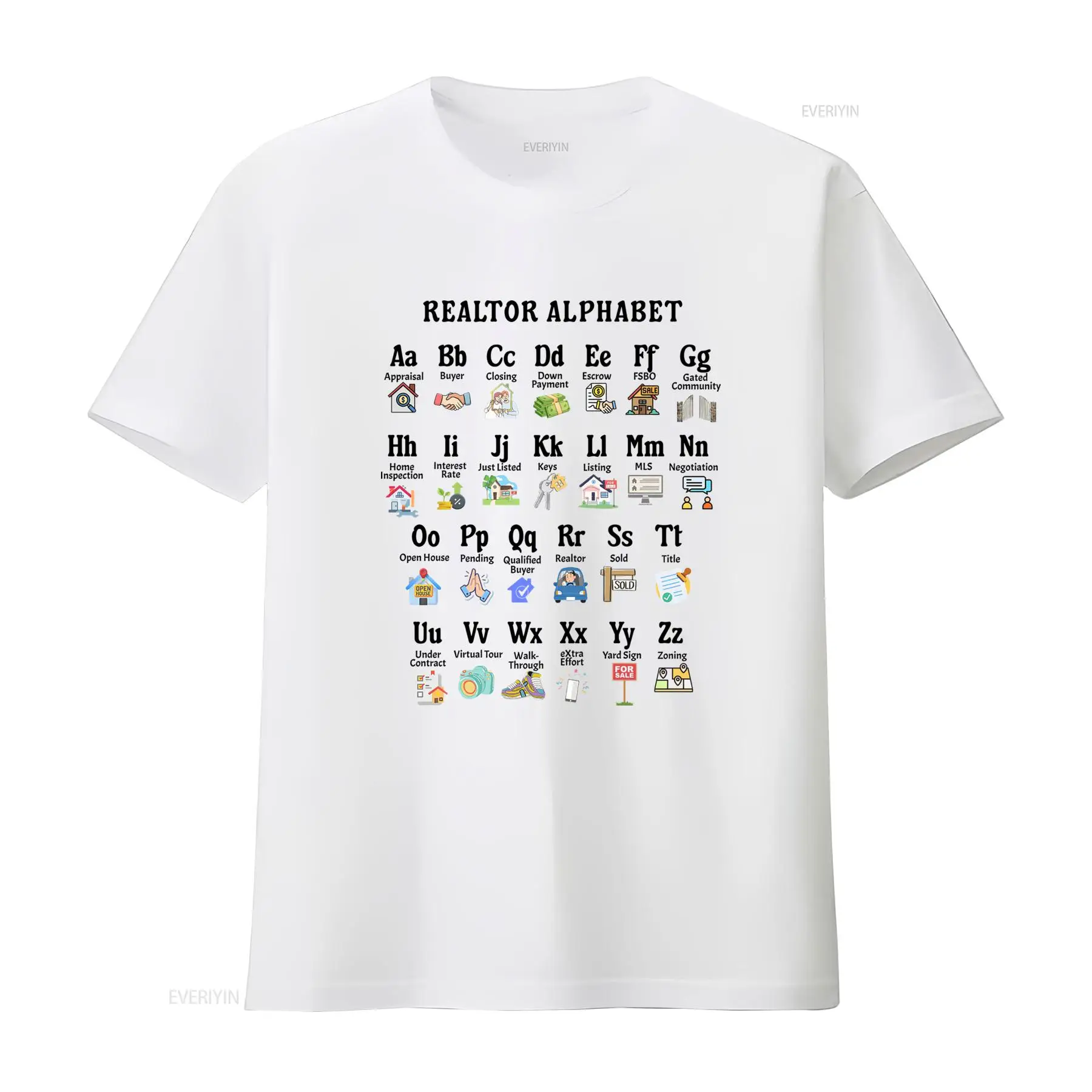 Vintage Fashion Icons - T-shirt Casual con Stampa Icone Agente