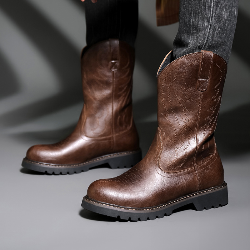 Vintage Fashion For Men - Stivali da cowboy da uomo di
