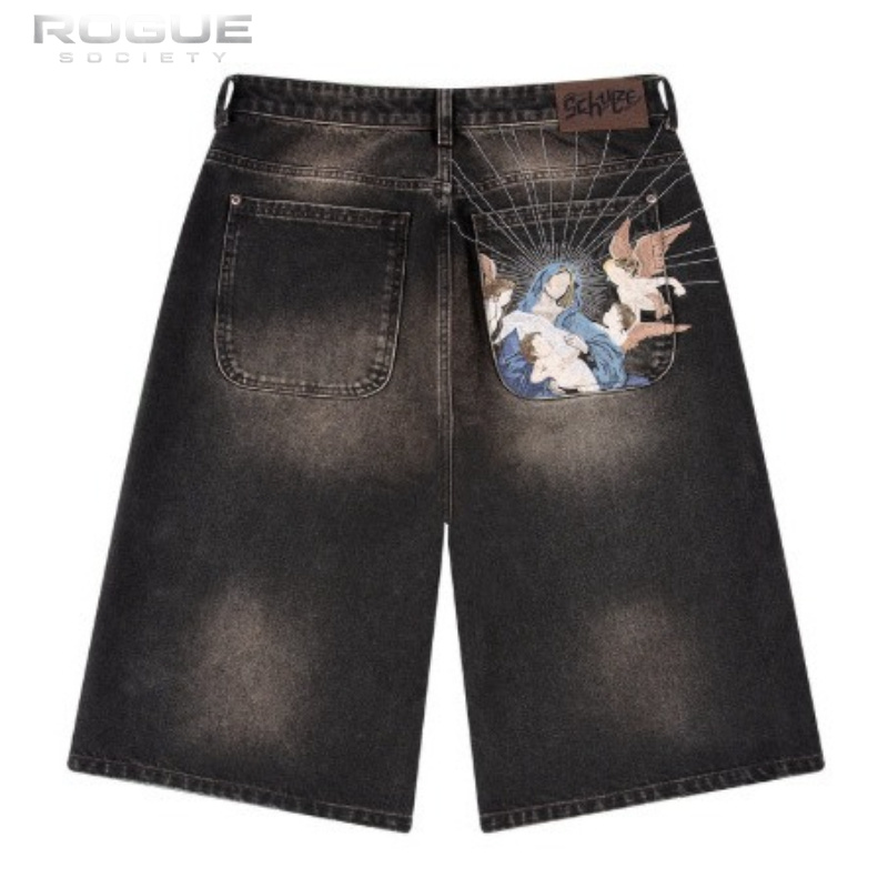 Vintage Fashion Jeans - Pantaloncini Bermuda in Denim da Uomo