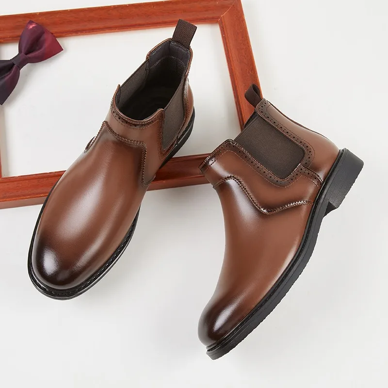 Vintage Fashion For Men - Stivali Oxford in pelle da uomo