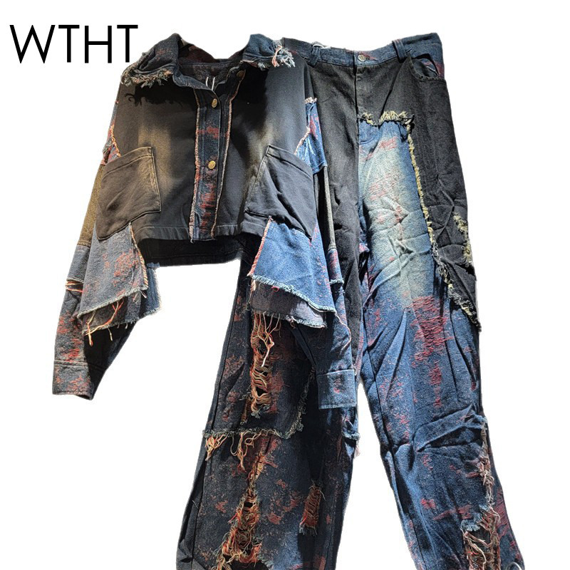 Patchwork Jean Jacket - WTHT delle Nuove Donne di Modo