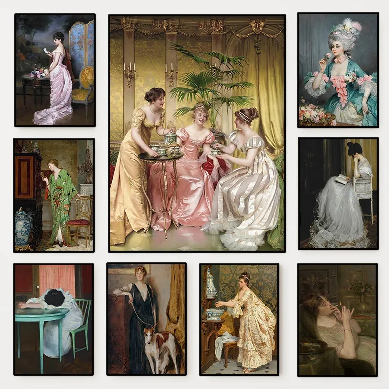 Vintage Fashion Art - Il rinascimentale donne ritratto poster vintage