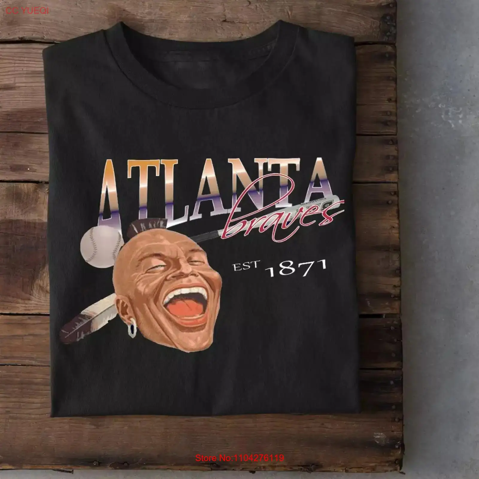 Vintage Fashion Knitwear - T-shirt Atlanta Teammm in cotone, prezzo