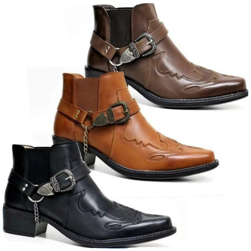 Vintage Fashion For Men - Stivali da Cowboy Vintage da Uomo