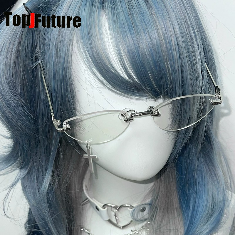Vintage Fashion Y2K - Occhiali Senza Montatura Minimalisti Stile Y2K,