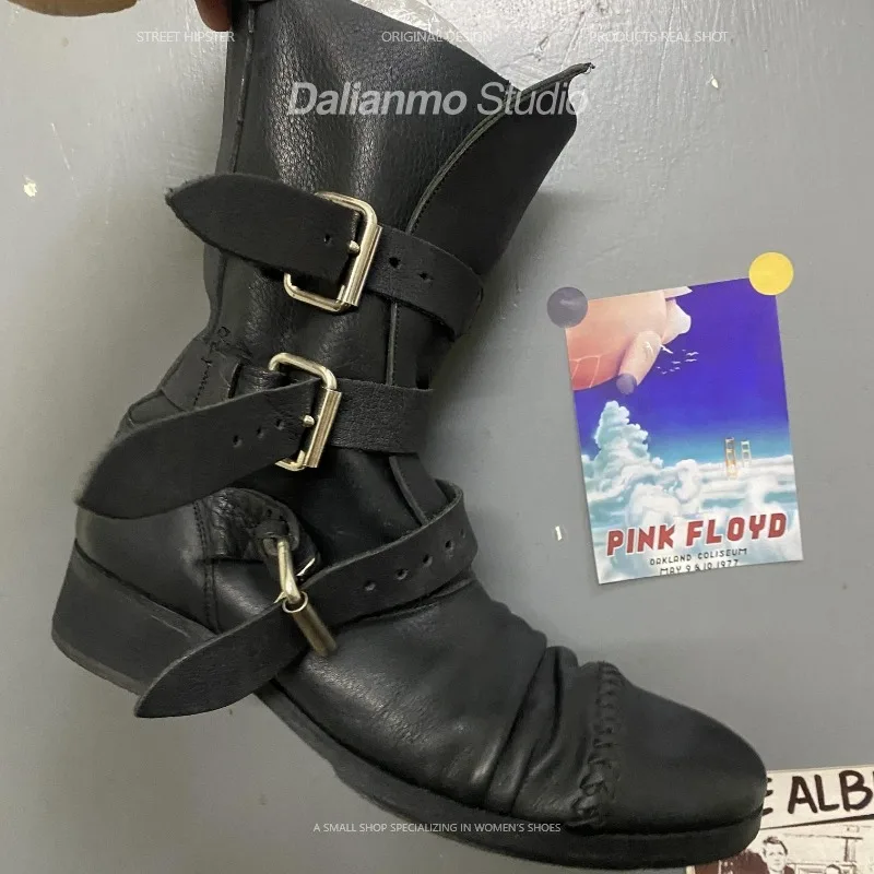 Stivali da moto in vera pelle  - Vintage Fashion For Men recensione e prezzo