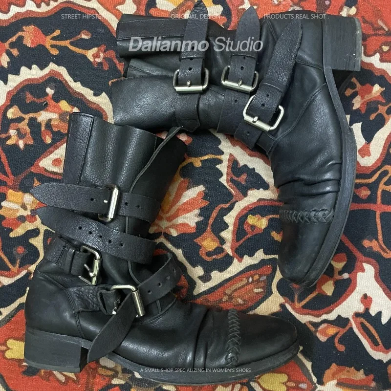 Stivali da moto in vera pelle  - Vintage Fashion For Men recensione e prezzo