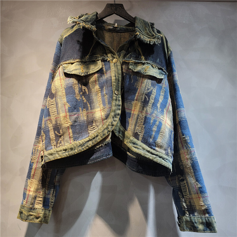 WTHT Moda Donna Patchwork irre - Patchwork Jean Jacket recensione e prezzo