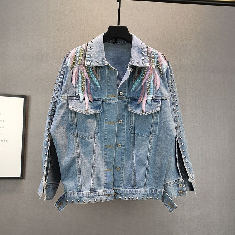 2024 New AutumnFashion Rivet d - Patchwork Jean Jacket recensione e prezzo