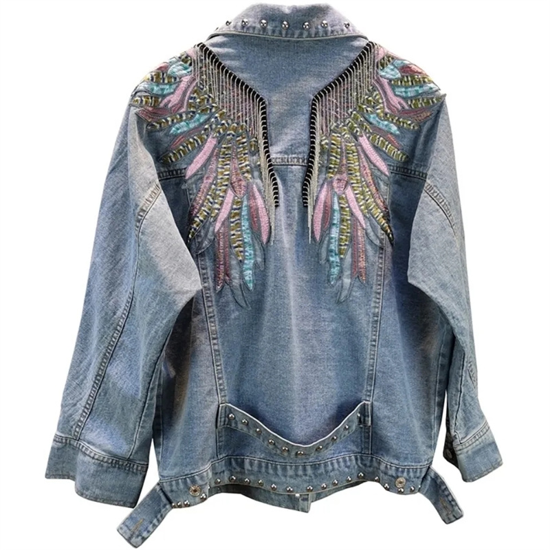 2024 New AutumnFashion Rivet d - Patchwork Jean Jacket recensione e prezzo