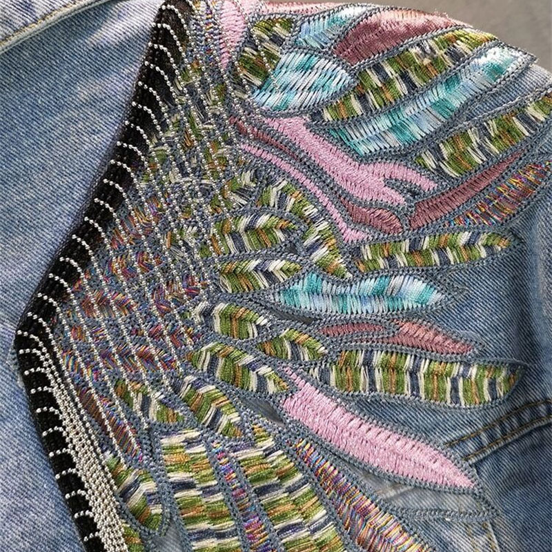 2024 New AutumnFashion Rivet d - Patchwork Jean Jacket recensione e prezzo