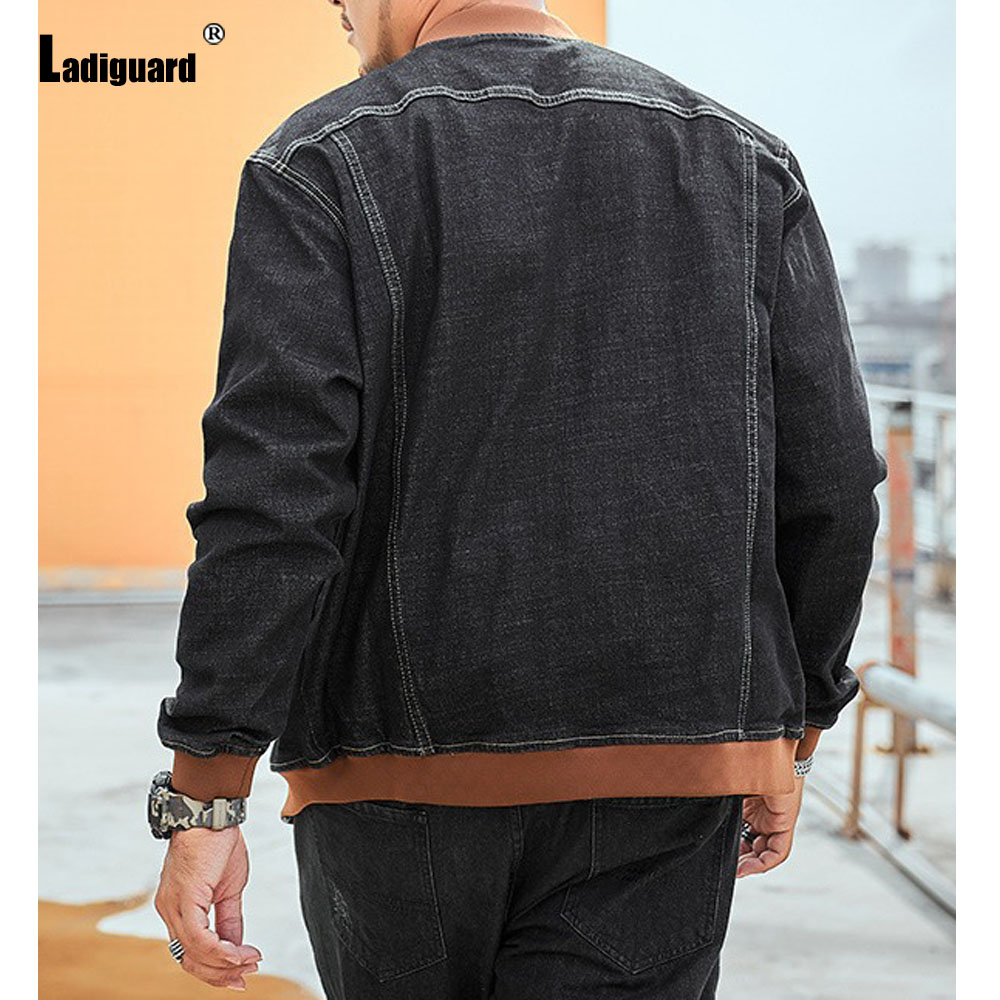 Ladiguard Plus Size 7xl Mens P - Patchwork Jean Jacket recensione e prezzo
