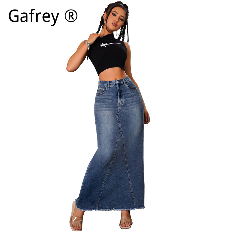 Gonna midi in denim da donna a - Vintage Fashion Jeans recensione e prezzo