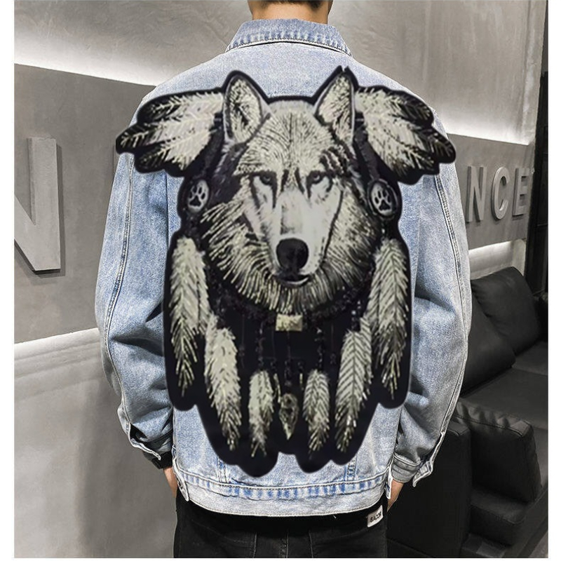 America Vintage Heavy Wolf Pat - Patchwork Jean Jacket recensione e prezzo