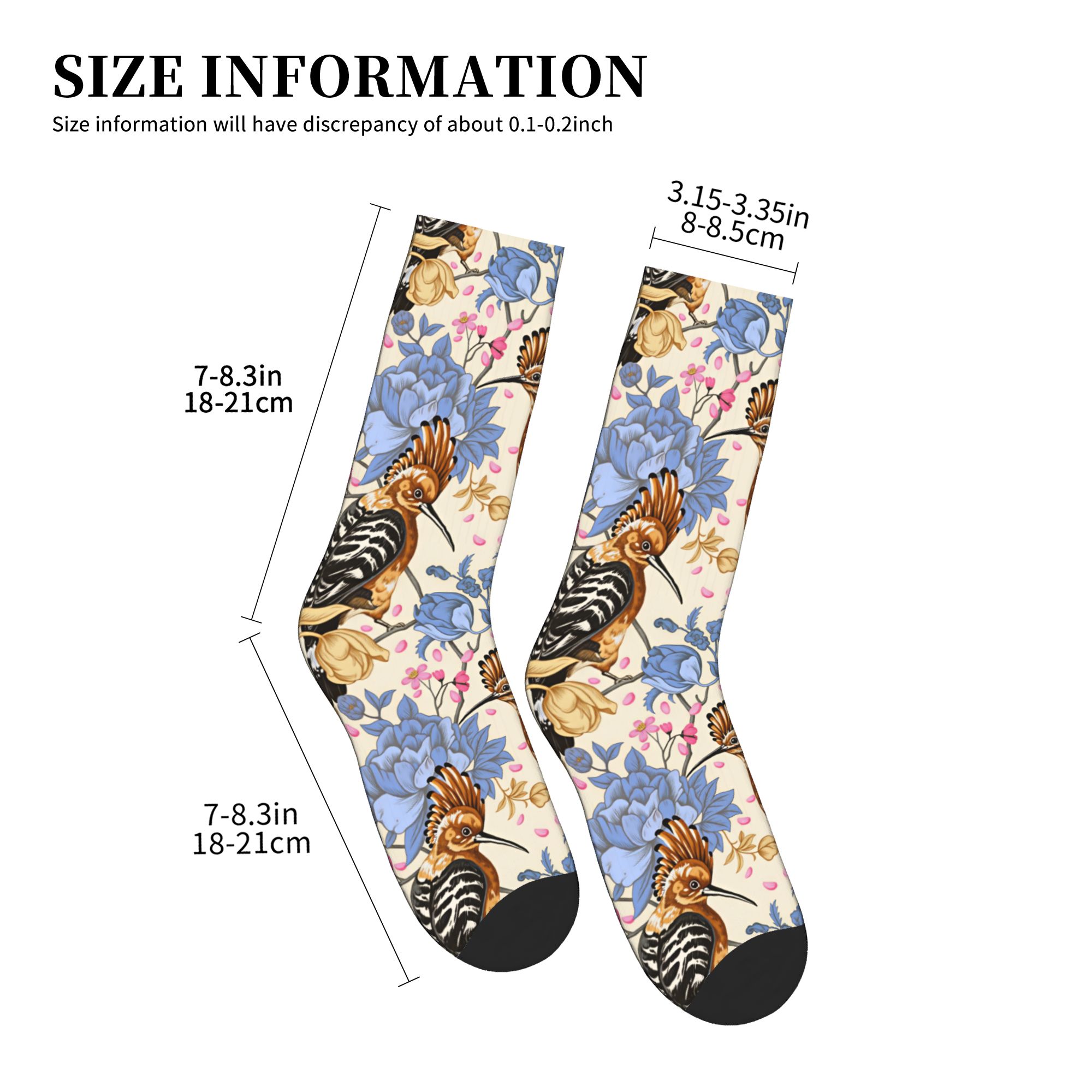 Calzini Hoopoe Bird Blue Peony - Vintage Fashion For Men recensione e prezzo