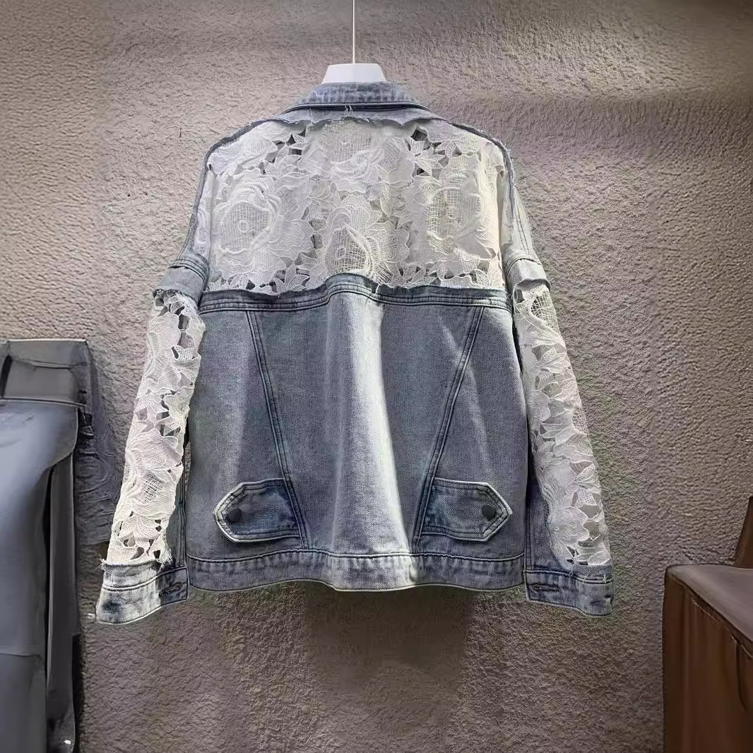 Giacca con ricamo impiombato d - Patchwork Jean Jacket recensione e prezzo
